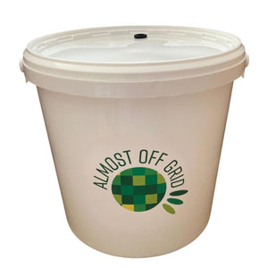 Almost Off Grid 25 litre bucket plus 5 litre bucket and 2 airlocks - Almost Off Grid