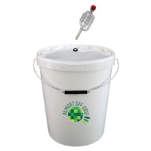 Load image into Gallery viewer, Almost Off Grid 25 litre Brewing Bucket with bored lid and Fermentation Airlock - Almost Off Grid
