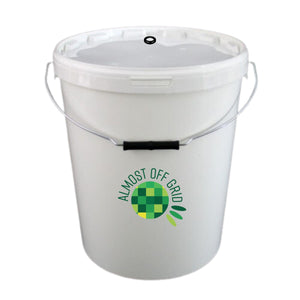 Almost Off Grid 25 litre bucket plus 5 litre bucket and 2 airlocks - Almost Off Grid