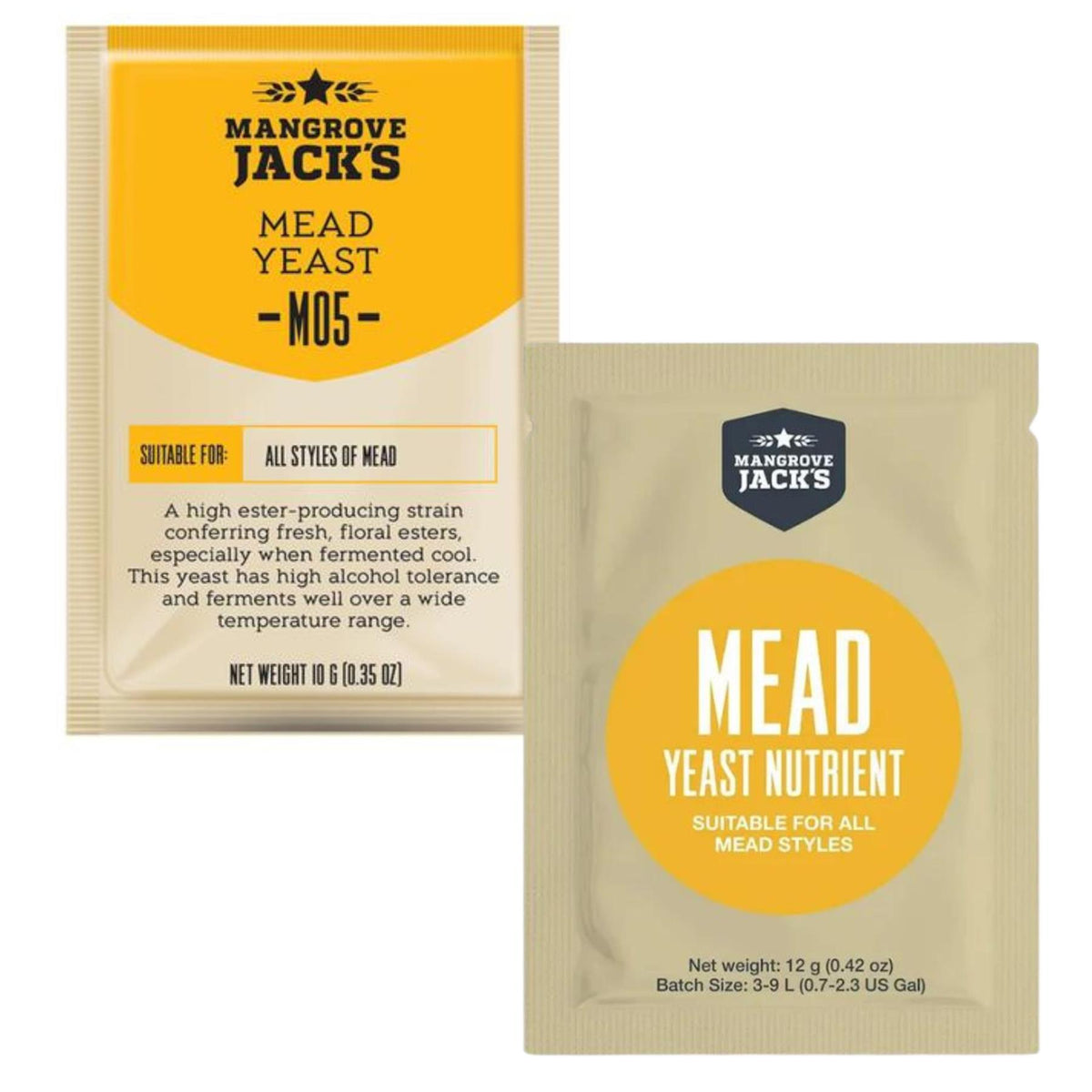 Mangrove Jack's Mead Yeast M05 plus Mead Nutrient Sachet Almost Off Grid