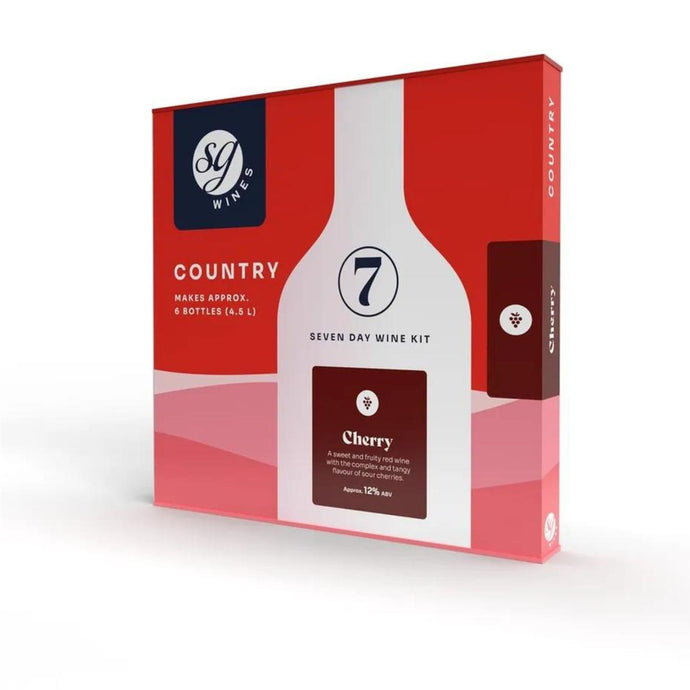 SG Wines Cherry 7 Day Country Wine Kit makes 6 bottles 4.5L Solomon Grundy - Almost Off Grid