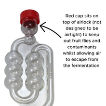 Load image into Gallery viewer, 5x Fermentation Bubbler Airlocks, 5 Bored Rubber Bungs and 5 Solid Bungs - Almost Off Grid