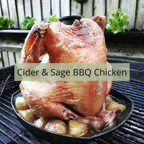 Cider and Sage Infused Roast Chicken on the Weber Poultry Roaster