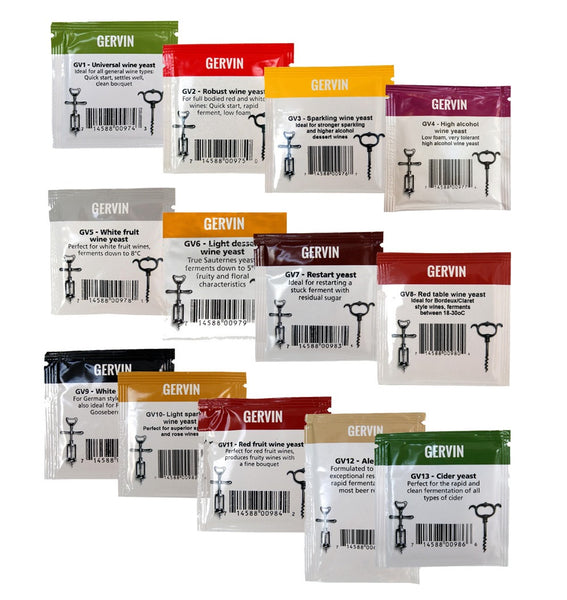 Complete List of Muntons Gervin Yeasts, and when to use them