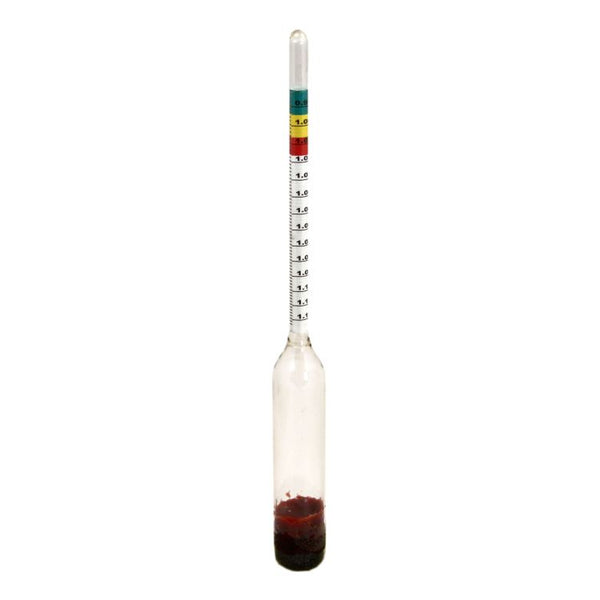 Using a hydrometer to work out how much sugar to add to your wine. (Or not.)