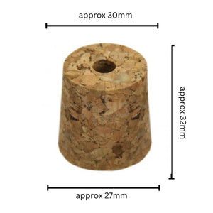 Cork Bungs Stoppers - Bored, pack of 10 - Almost Off Grid