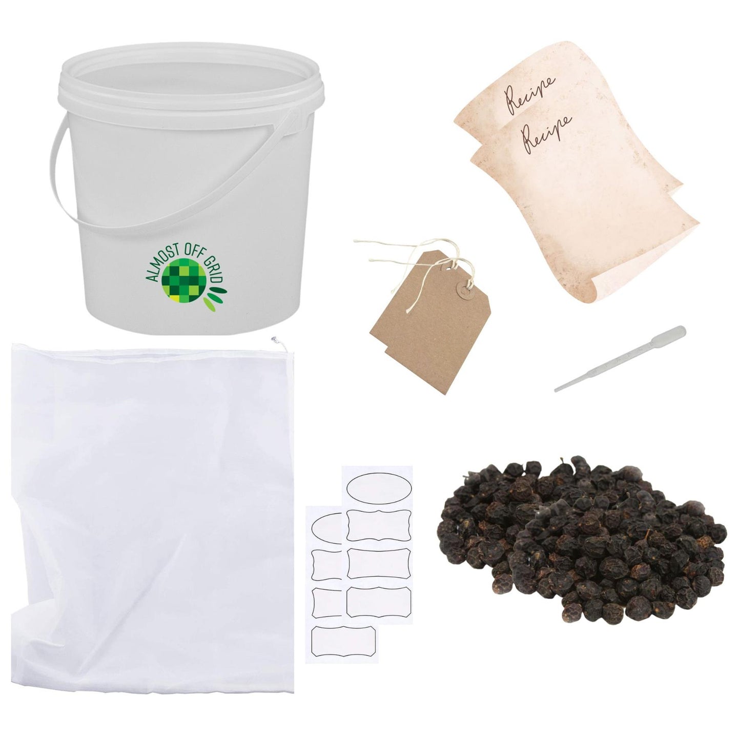 Sloe Gin and Sloe Port Kit with 2.5 litre bucket - Almost Off Grid