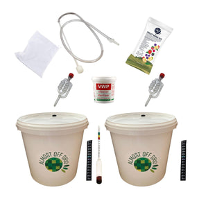 Fruit Wine Beginner Standard Starter Kit with 2 5l buckets & hydrometer