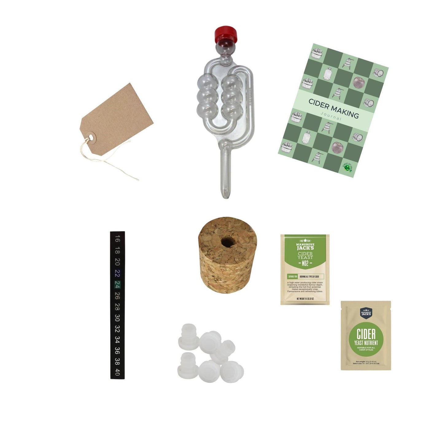 Cider Making Set with Cider yeast, Cider nutrient and journal, no vessel