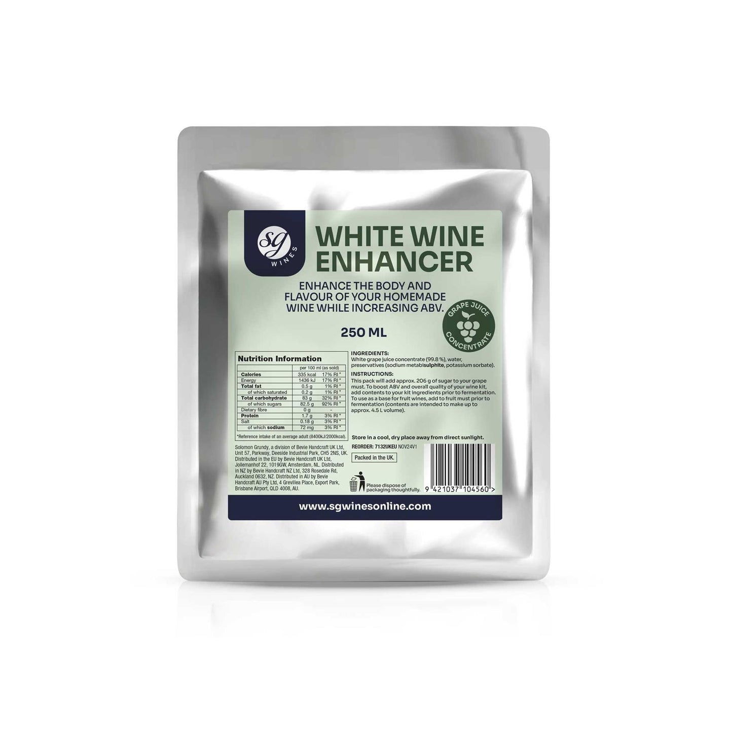 Handcraft Supplies White Grape Juice Concentrate - 250ml