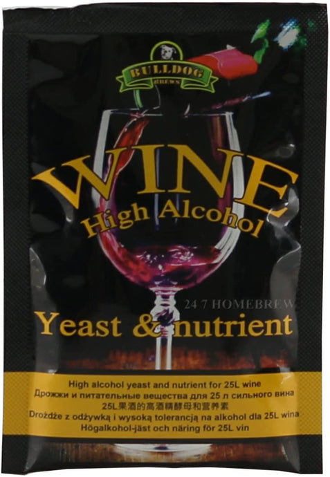 Bulldog High Alcohol Wine Yeast & Nutrient - Almost Off Grid