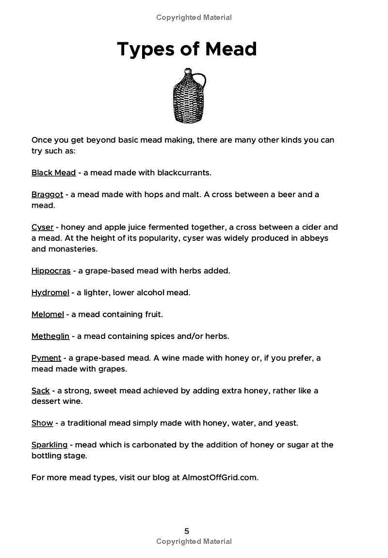 Almost Off Grid Mead Making Journal