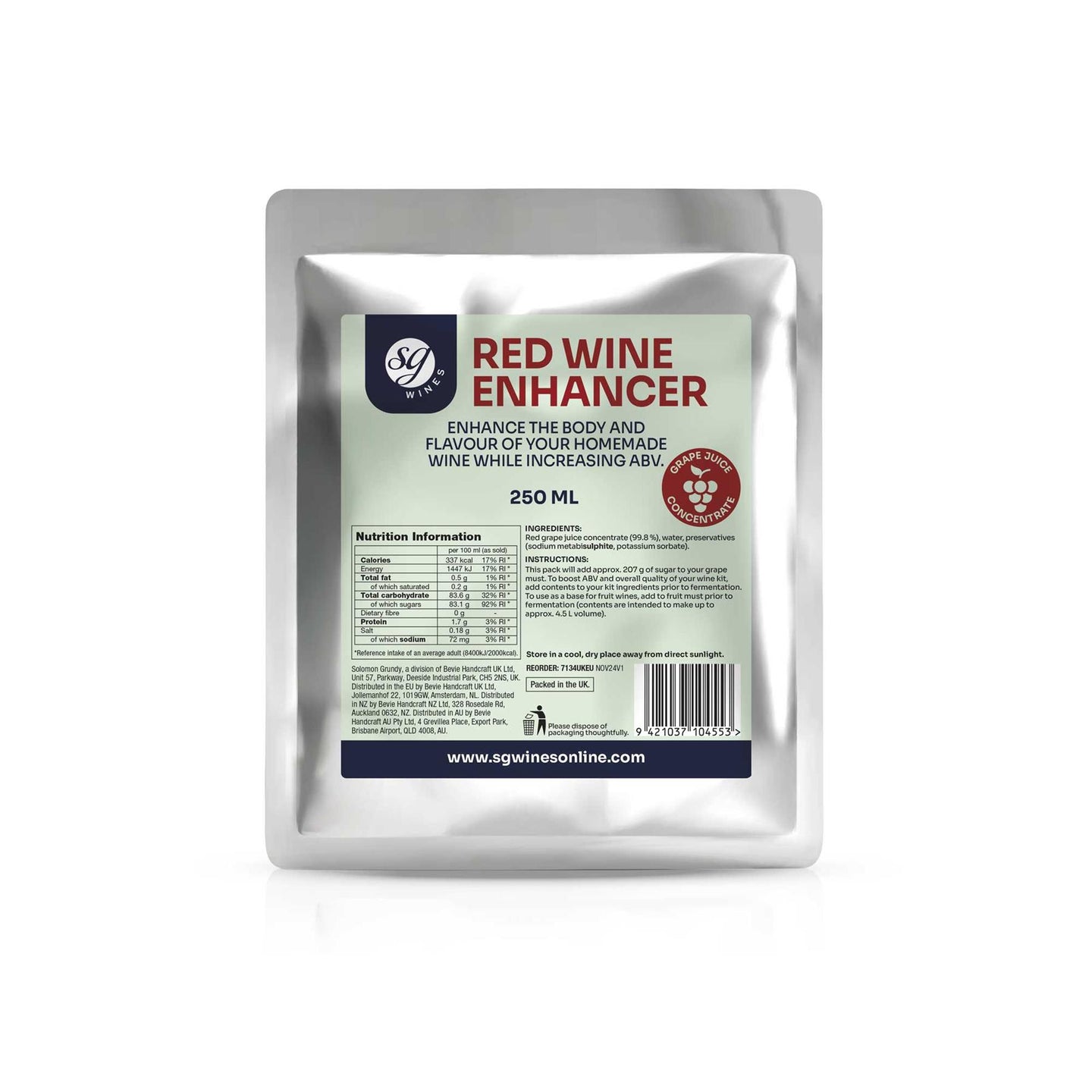 Handcraft Supplies Red Grape Juice Concentrate - 250ml