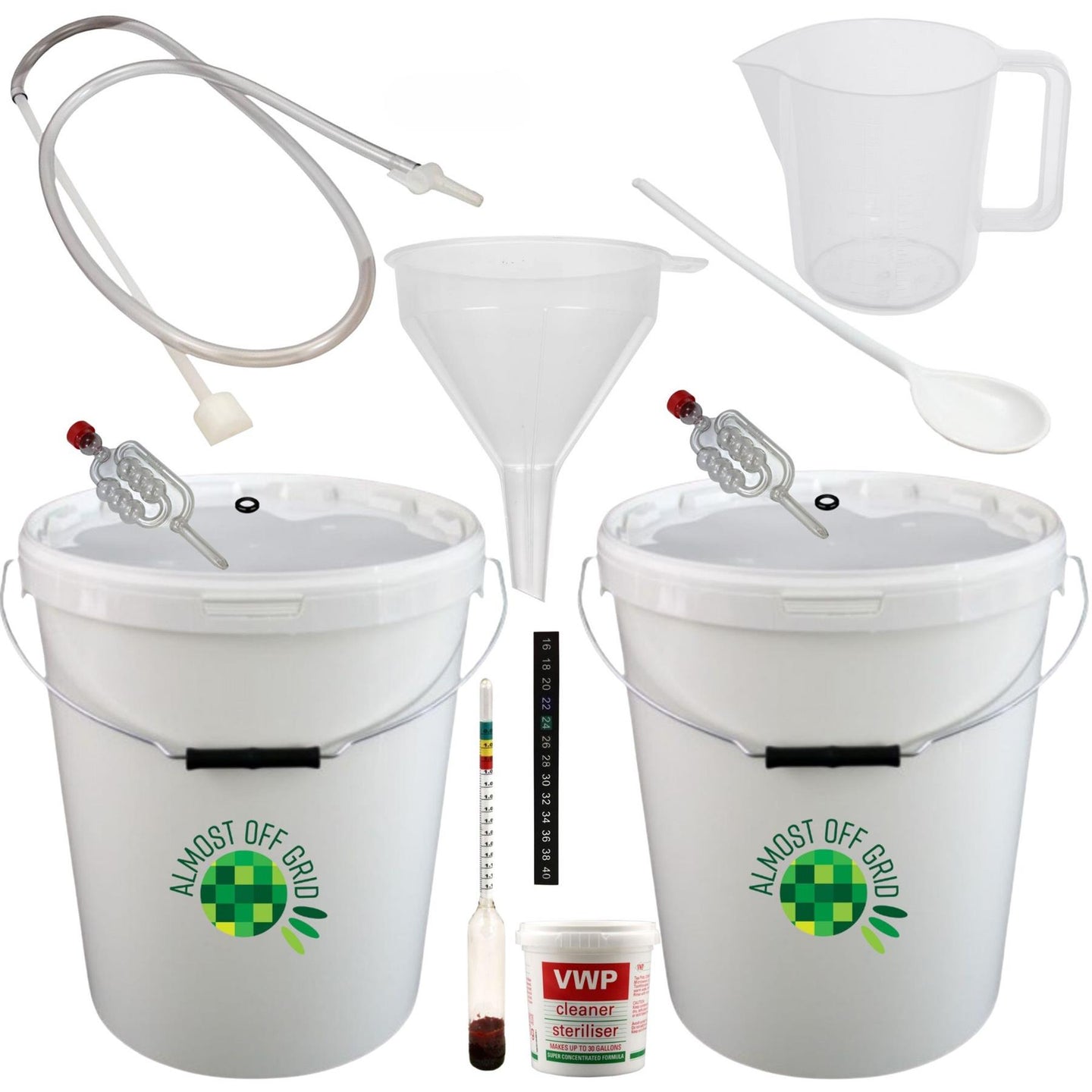 Premium 25 Litre Beer and Wine Making Starter Kit with 2 buckets