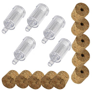 5x Handy Airlocks, 5 Bored Cork Bungs, 5 Solid Cork Bungs - Almost Off Grid