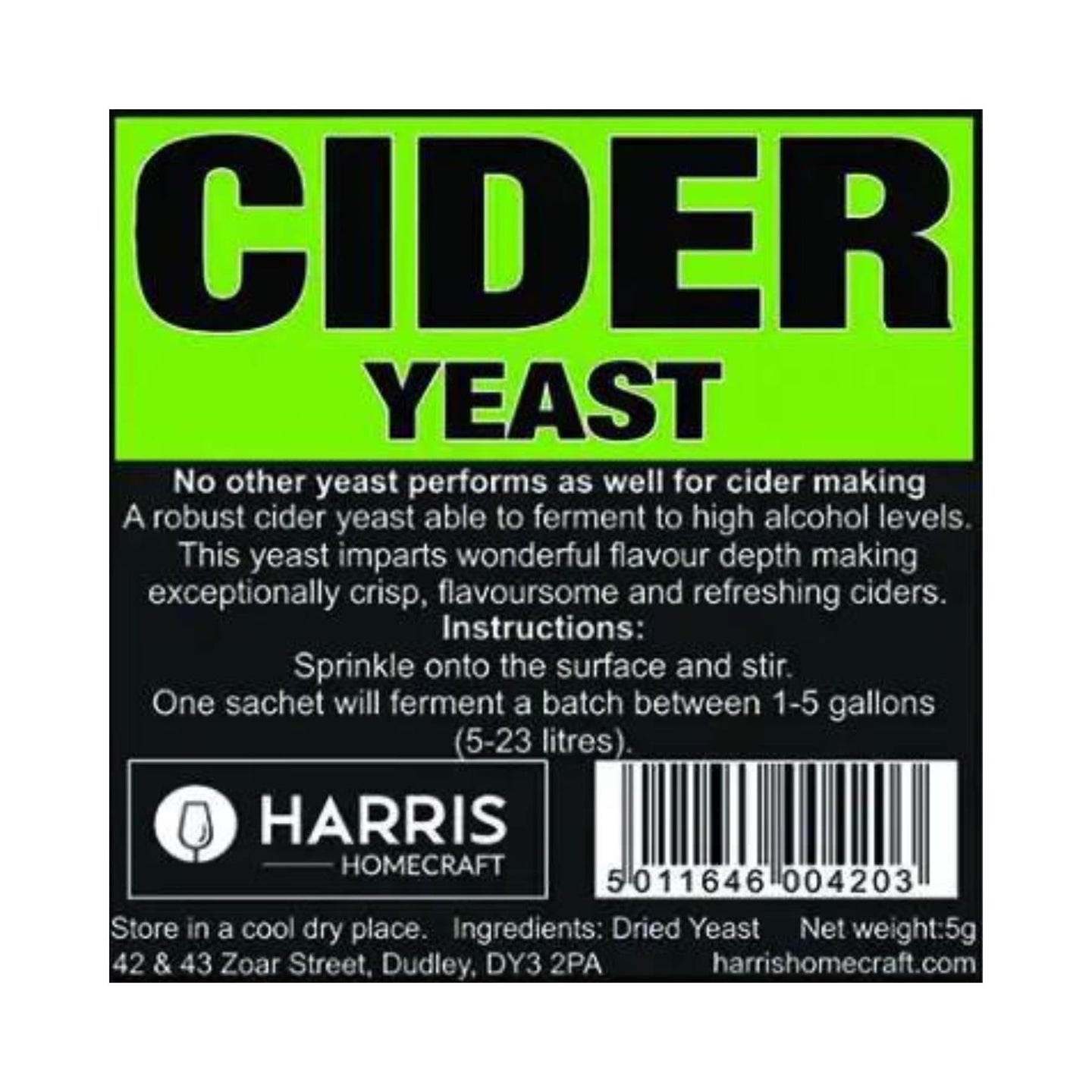 Harris Cider Yeast 5g sachet