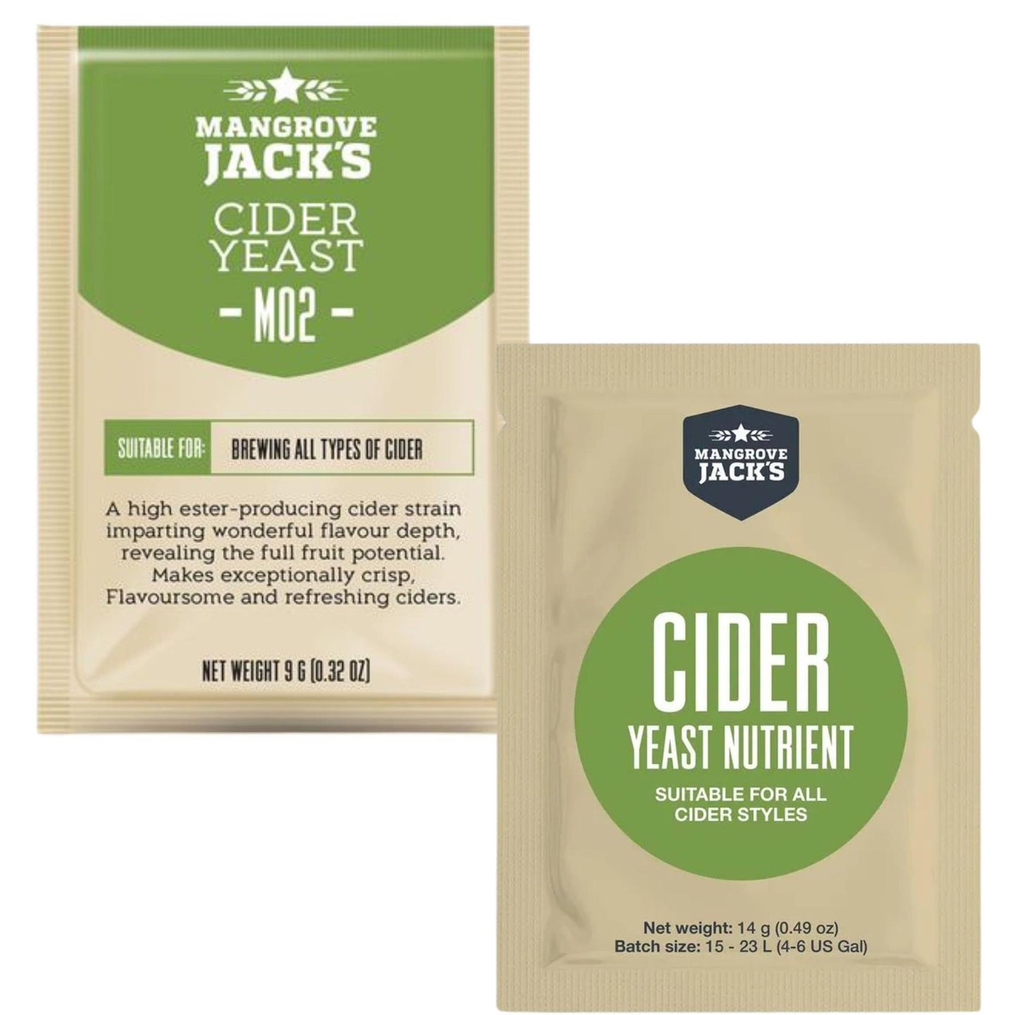Mangrove Jack's Cider Yeast M02 plus Mead Nutrient