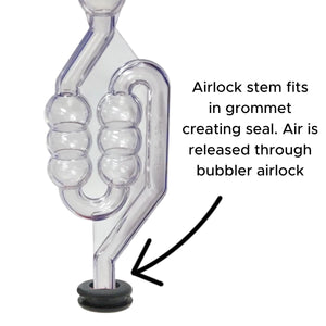 5 x Bubbler Airlocks and Grommets for fermenting drinks and foods