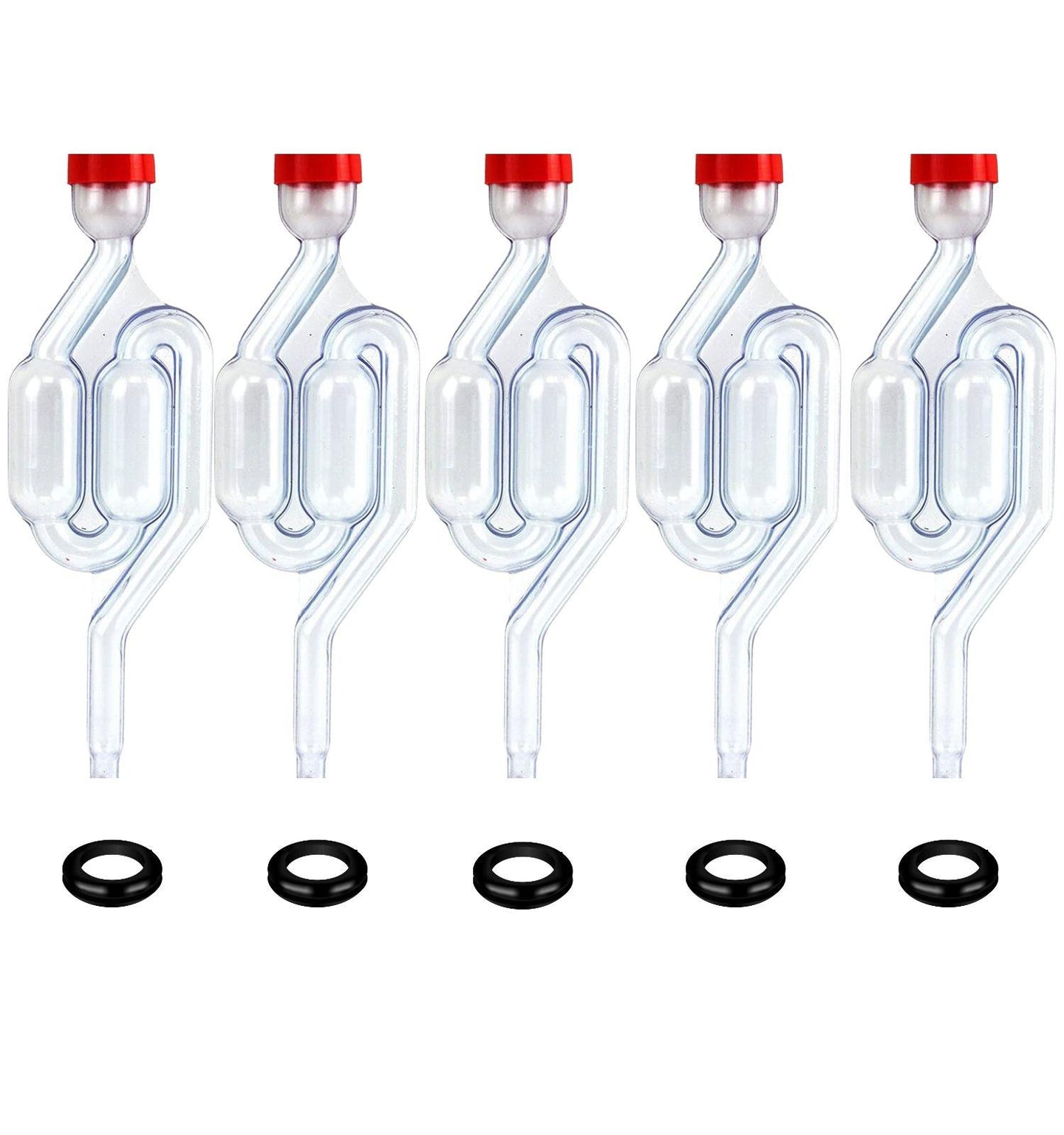 Almost Off Grid 5 x S-shaped Airlocks and Grommets - Almost Off Grid
