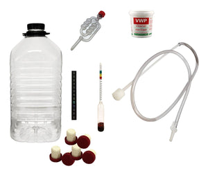 Wine Kit Making Starter Kit (6 bottle) with PET DJ and Syphon - Almost Off Grid