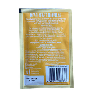 Mangrove Jack's Mead Yeast M05 plus Mead Nutrient