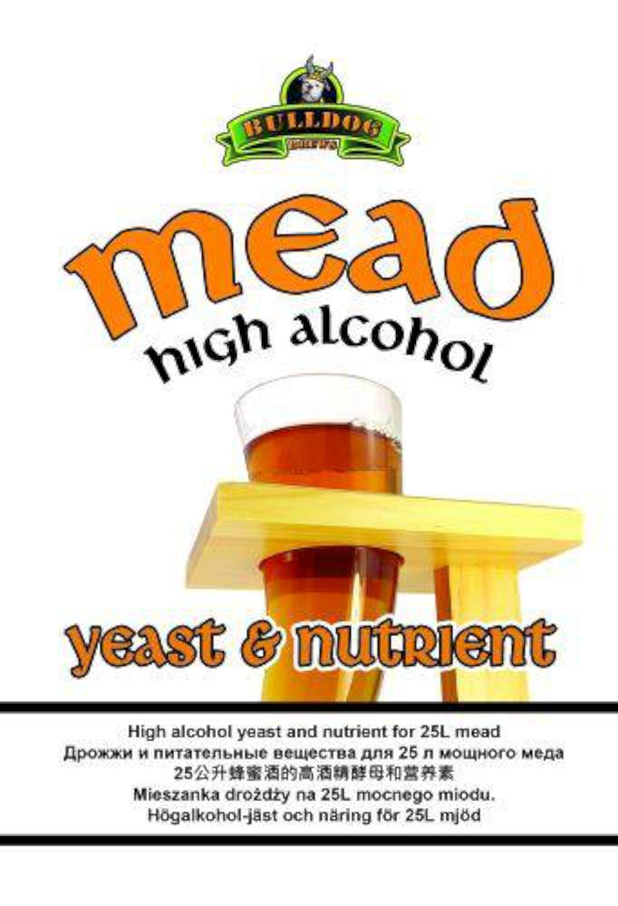 Bulldog High Alcohol Mead Yeast and Nutrient 28g sachet Almost Off Grid