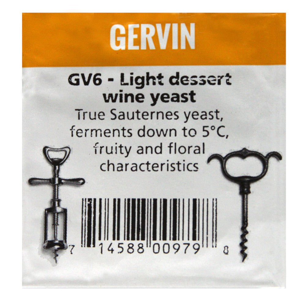 Gervin GV6 Light Dessert Wine Yeast (5g) - Almost Off Grid
