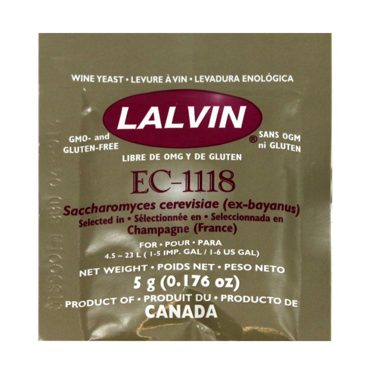 Lalvin EC-1118: La Levadura De Vino Premium Para Elaboración Casera – Ideal Para Sidra, Champán Y Vinos Blancos