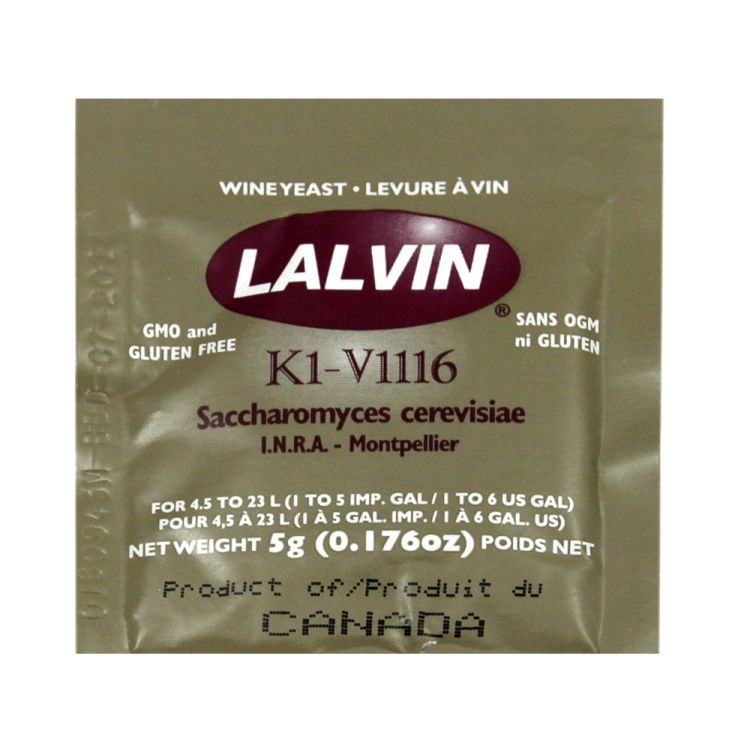Lalvin All Purpose Yeast K1-V1116 (5g) - Almost Off Grid