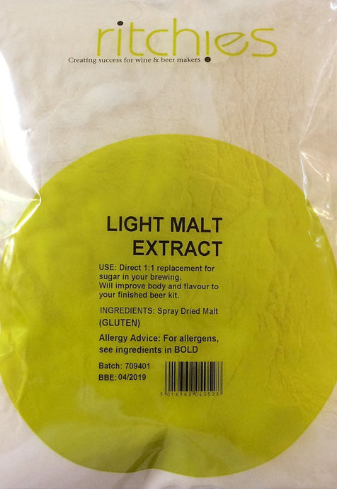 Ritchies Light Spray Dried Malt Extract (DME) (1kg) - Almost Off Grid