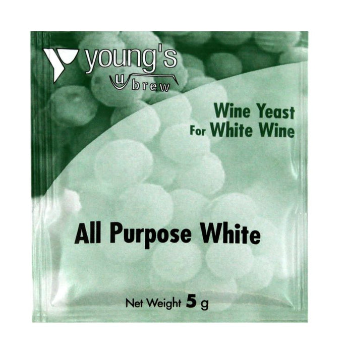 Young's All Purpose White Wine Yeast (5g) - Almost Off Grid